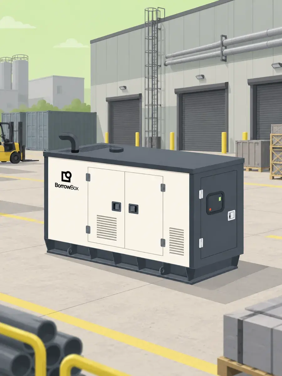 BorrowBox generator in an industrial loading yard